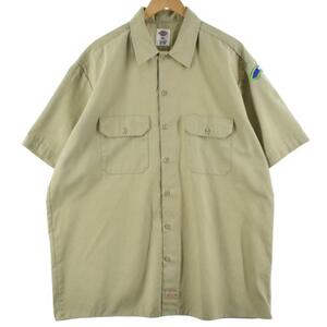 古着 ディッキーズ Dickies 半袖 ワークシャツ メンズXL /eaa240850 【LP2311】