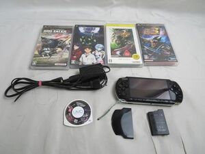 【同梱可】中古品 ゲーム PSP 本体 PSP3000 ブラック ソフト モンスターハンターポータブル 3rd 等 グッズセット