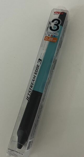 ジェットストリーム　エッジ３　３色ボールペン　０．２８ｍｍ　油性　ツートンターコイズ　JET STREAM EDGE3 新品　LOFT