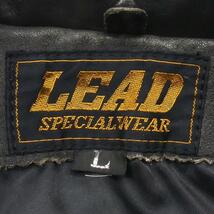 即決★LEAD★メンズL レザーライダースジャケット リード 黒 本革 ダブル 本皮 パンクロック ライディング ツーリング_画像5