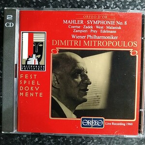 j（ORFEO 2CD）ミトロプーロス　マーラー　交響曲第8番　Mitropoulos Mahler Symphony No.8