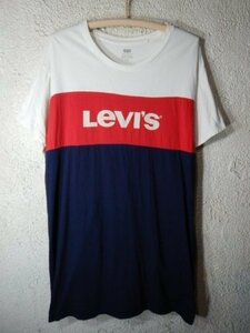 to7019　Levis　リーバイス　半袖　tシャツ　チュニック　切り替え　ロゴ　デザイン　人気　送料格安