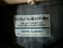 to7029　NICOLE CLUB FOR MEN　ニコル　クラブ　フォー　メン　半袖　ウエスタン　デザイン　シャツ　デニム　人気　送料格安_画像4