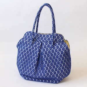  new goods race bag made in Japan blue lady's woman blue Japanese clothes . equipment kimono small articles handbag bag 