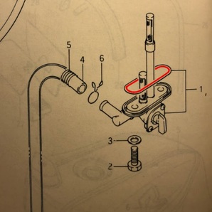 新品未使用【GSX-R750 初期型 GR71F GR71G】フューエルコック 燃料コック ガスケット Oリング 単品入手困難 スズキ純正部品の画像1