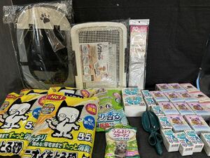 【大量セット】ペット用品 ニオイをとる砂 しつけるトイレ パックリン ふわもこ猫耳 ひっかき防止シート　ご