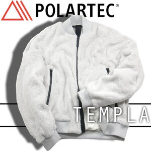 新品 【TEMPLA × POLARTEC】保温＆通気＆軽量 フリース 秋冬 ボンバージャケット MA-1 薄グレー ★352690 テンプラ ポーラテック ブルゾン