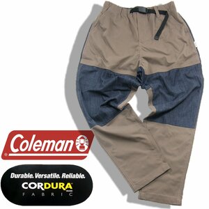 新品 CIAOPANIC別注 【Coleman / コールマン】デニム 切替 クライミングパンツ CORDURA コーデュラ 春夏秋 M ★350469 ウェビングベルト