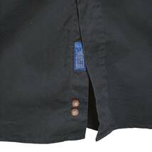 BILL BLASS 半袖ワークシャツ size 2XL オーバーサイズ ブラック 綿100％ ゆうパケットポスト可 胸 刺繍 SANHA 古着 洗濯 プレス済 802_画像6