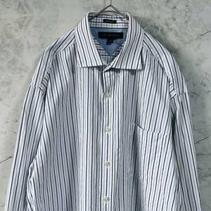 TOMMY HILFIGER トミーヒルフィガー　長袖シャツ ストライプシャツ レギュラーフィット　サイズ16 32-33