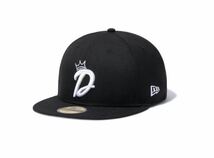 Dogear Records x newera 59FIFTY new era ニューエラ Dロゴ ブラック グレーアンダーバイザー 7 1/8 56.8cm_画像1