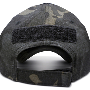パニッシャースカル キャップ帽子 ブラックカモ迷彩 ミリタリーキャップ タクティカルキャップ メッシュキャップ サバゲー装備 PMC装備の画像6