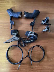 SRAM RED e-tap　油圧ブレーキ一式（FD/RD/左右シフトレバー/バッテリ/前後ディスクキャリパー）