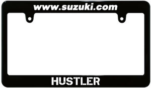 【新品・即決】ブラック ナンバーフレーム SUZUKI スズキ HUSTLER ハスラー 汎用