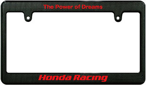 【新品・即決】カーボン調 ナンバーフレーム HONDA ホンダ HONDARACING ホンダレーシング 汎用