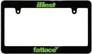 【新品・即決】ブラック ナンバーフレーム fatlace illest hellaflush stancenation 汎用