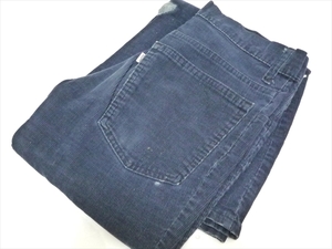 70’ｓ ビンテージ Levi's684 リーバイス コーデュロイパンツ 紺 W28 L30 スモールe フレア ボトム TALON42 男女兼 アメリカ古着