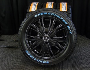 [中古リペアアルミ新品サマー4本] ロクサーニTOYOオープンカントリーR/Tホワイトレター165/60R15ハスラーN-VANエブリィアトレースペーシア