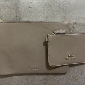 with performance ポーチ ベージュ 2点