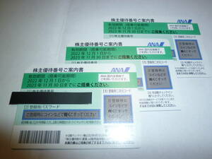 ANA株主優待券 1枚～3枚あり 使用期限2023年11月30日