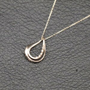 * [ used ]rusiadaK10 necklace [RUGIADA] diamond approximately 1.6g approximately 45cm