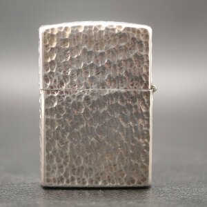 ★ 【中古】 ジッポー オイルライター SV925 【 ZIPPO】 スターリングシルバー ハンマートーン 着火未確認 1991年 Ⅶ