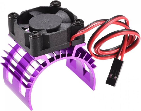 RCモーターヒートシンク アルミニウム合金製 アロイパープル36mm直径46mm