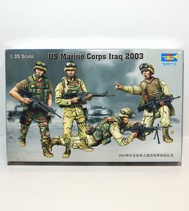 トランぺッター TRUMPETER 1/35 アメリカ海兵隊 イラク 2003 00407 現用 アメリカ 兵士 プラモデル フィギュア ミリタリー ジオラマ 