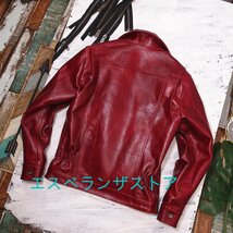 [エスペランザストア]レザージャケット 牛革 立体裁断 カウハイド ライダース メンズファッション バイクレザー 革ジャン アメカジ ジャン_画像5