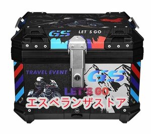 [エスペランザストア]リアボックス 45L ブラック トップケース 大容量 ツーリング バックレスト装備 持ち運び可能