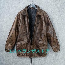 [エスペランザストア]レザージャケット　カジュアル　個性　本革 牛革　　ライダースジャケット 　革ジャン Ｓ～3XL　ブラウン_画像1