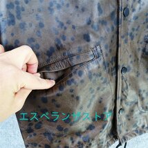 [エスペランザストア]レザージャケット　カジュアル　個性　本革 牛革　　ライダースジャケット 　革ジャン Ｓ～3XL　ブラウン_画像6