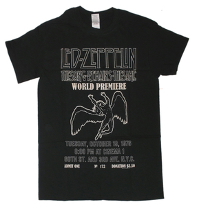 ★レッド ツェッペリン Ｔシャツ Led Zeppelin WORLD PREMIER - S 正規品 Song Remains the Same ハードロック