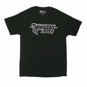 ★シン リジィ Tシャツ Thin Lizzy ロゴ - M 黒 USA正規品 gary moore Philip Lynott