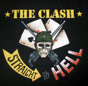 ★ザ・クラッシュ Tシャツ The Clash Straight To Hell SINGLE - L 正規品 uk 70s punk rock