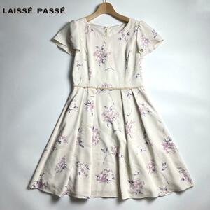 良品　LAISSE PASSE レッセパッセ　花柄ワンピース ビッグフラワー