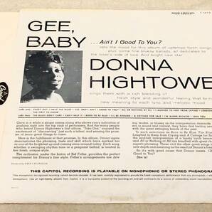 ●極美再生！Mono完オリ完品Donna Hightower / Gee, Baby●アーバンブルース大傑作Georgie Auld,Barry Galbraith,Milt Hinton,Osie Johnsonの画像3