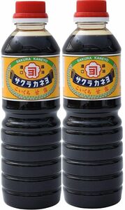 鹿児島の甘い醤油　サクラカネヨ甘露500ml２本セット②