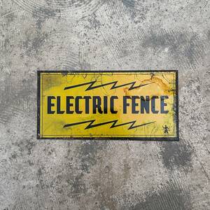 【Vintage】1950s 1960s Electric Metal Sign エレクトリック メタルサイン 看板 電気柵 古着 店舗什器 ヴィンテージ アンティーク B