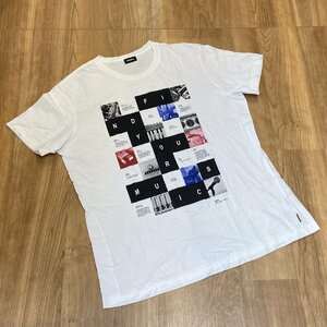 新品同様 DEISEL T JOE RX L 半袖Tシャツ XLサイズ メンズ ホワイト コットン100％ プリント クルーネック ディーゼル 質セブン あ‐10