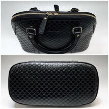 新品 GUCCI グッチ マイクログッチシマ 2WAYハンドバッグ 449663 ブラック ショルダーストラップ付 レディース メンズ 質屋の質セブン_画像5