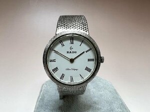 希少レア！アンティーク RADO ラドー シルバー925 コロニー 手巻き腕時計 ケース幅34mm 総重量59g 金針 白文字盤 メンズ