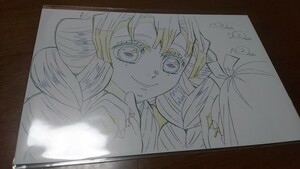 鬼滅の刃　コラボカフェ　Ufotable　Cafe　刀鍛冶の里　キャラクター絵巻カフェ　１期　甘露寺蜜璃 展示原画ポストカード　01