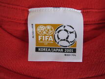 レア　未開封 ☆ FIFA　コンフェデレーションズカップ　2001　日韓　サッカー　IBARAKI（茨城）Tシャツ ☆ 日本製_画像7