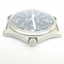 ♪tyot 913-6 294 稼働品 SEIKO ALBA ミリタリーY113-6020 デイデイト 黒文字盤 ビンテージ メンズ クォーツ セイコー アルバ フェイスのみ_画像4