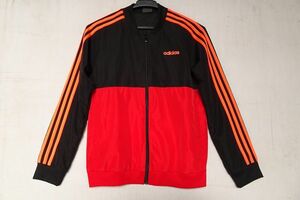 adidas/ Adidas / Junior / Kids / жакет / верхняя одежда / передний Zip выше / флуоресценция orange линия / two цветный цвет / чёрный / красный /150 размер (10/31R5)