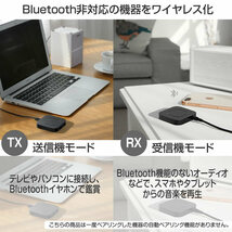 Bluetooth トランスミッター 送信機 受信機 レシーバー イヤホン テレビ ブルートゥース5.0 高音質 低遅延 BTTORMITA_画像3