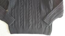 新品　マッキントッシュロンドン　ローゲージケーブル編みニット　セーター　厚手　Ｌ　ネイビー　49500円_画像3