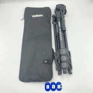 【現状販売品】Velbon CX-888 ベルボン 三脚 BLACK アルミ 4段 3ウェイ雲台 ソフトカバー付き O23M143