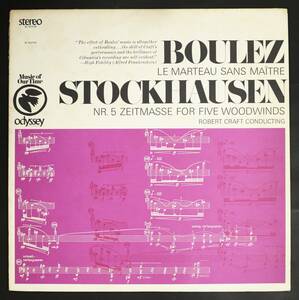 【US盤LP】ロバート・クラフト/ブーレーズ:主のない槌,シュトックハウゼン:ツァイトマーセ(並品,Boulez,Stockhausen)